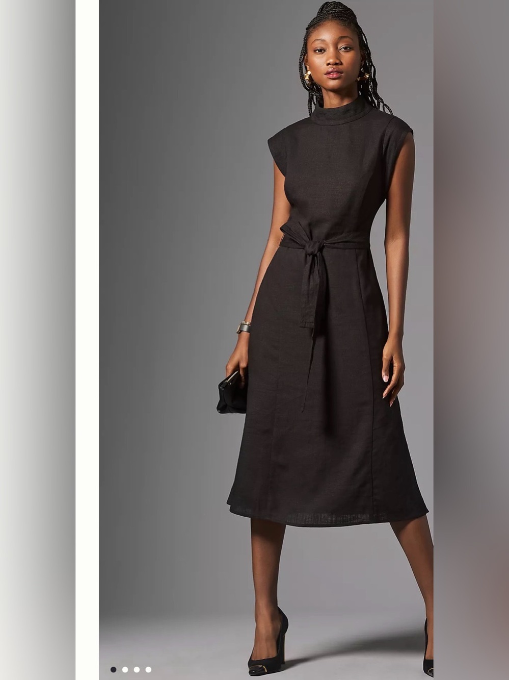Anthropologie Porridge Modern Belted Column Dress